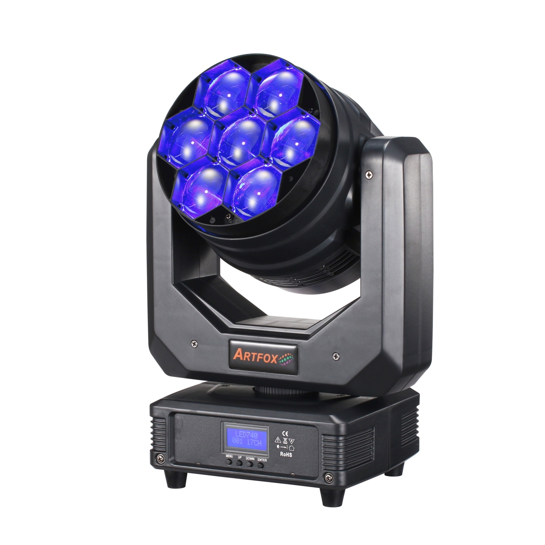 LED Moving Head:Beam Wash 2-in-1, 7x40w RGBW